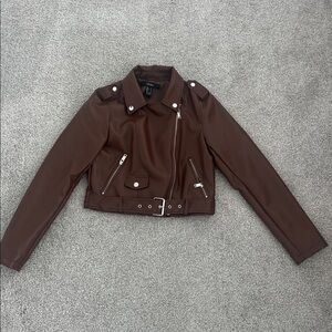 Forever 21 Tan Faux Leather Jacket